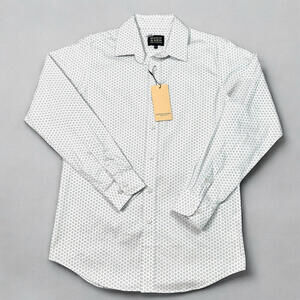 NWT Scotch & Soda Amsterdam Dress Shirt Sz 15.5 32/33 Geometric Blue Multi $180